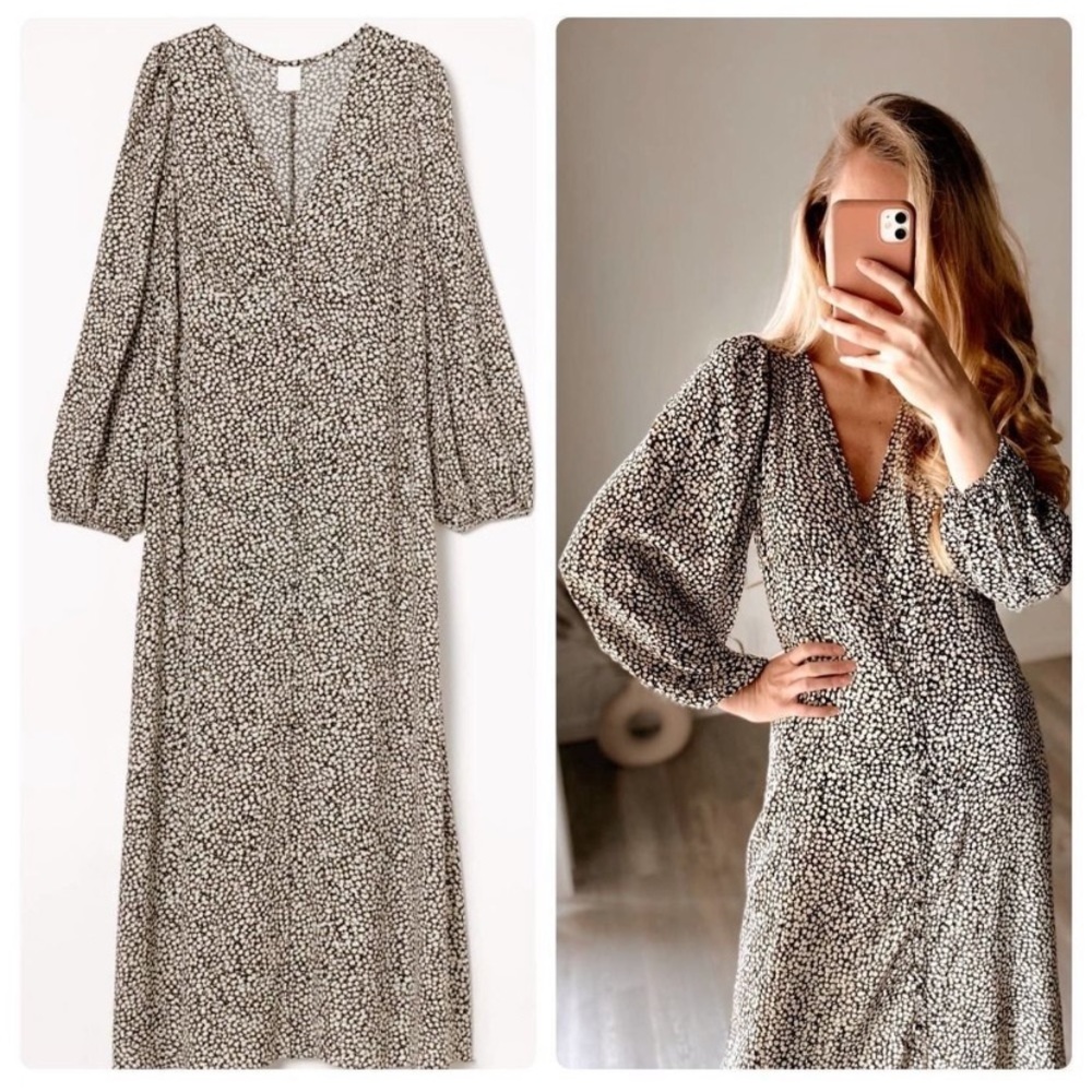 H&M Rayon Floral Midi